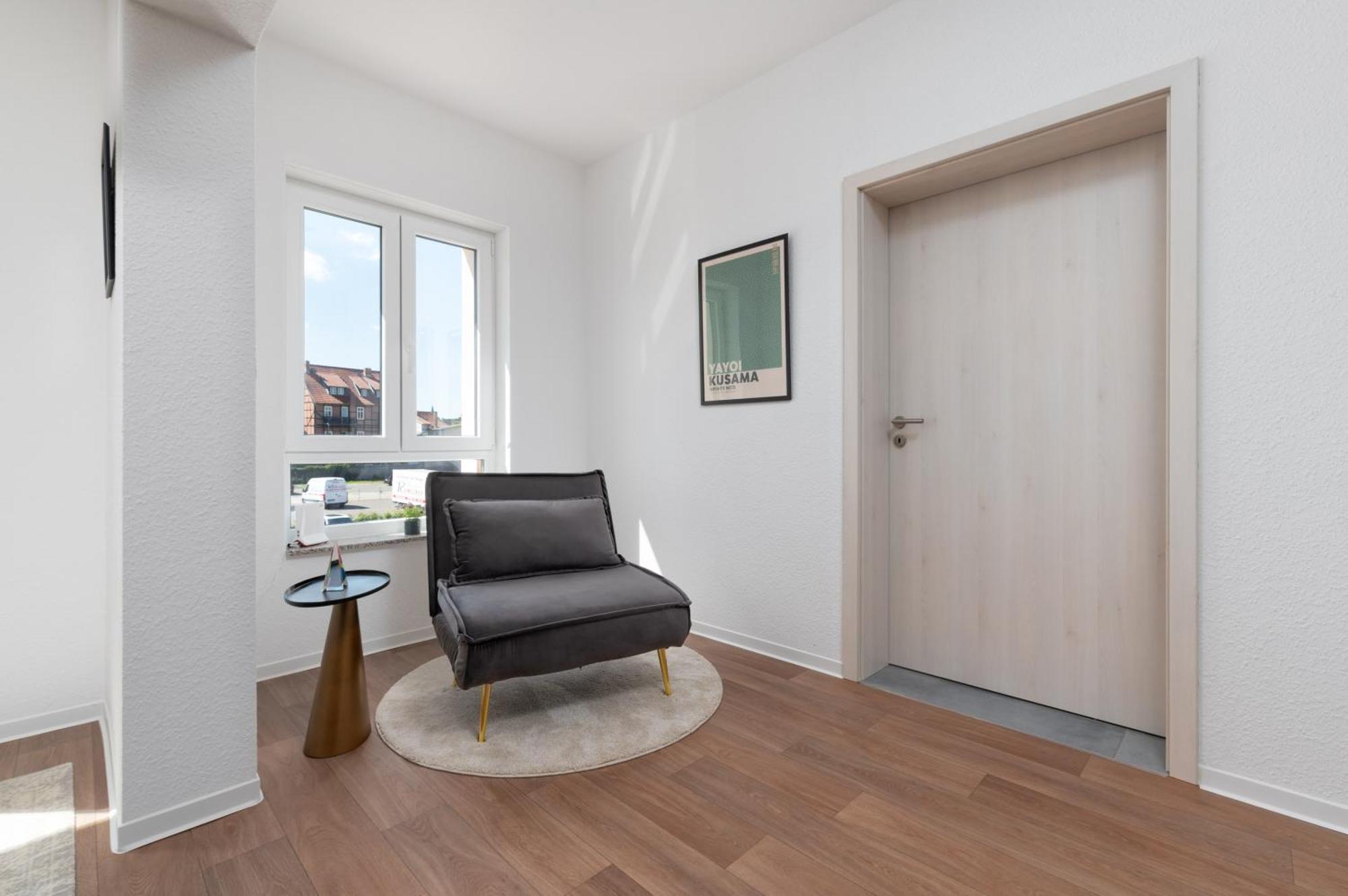 Design-Wohnung, Altstadt, Parkplatz, Netflix Кведлинбург Экстерьер фото
